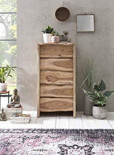 SIT-Möbel - Comò Albero in Legno di Acacia con Bordi ad Albero, 60 x 40 x 120 cm