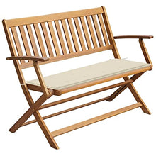 vidaXL Panca da Giardino con Cuscino 120 cm in Massello di Acacia