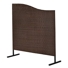 Pureday Protezione visiva da Rattan Artificiale, Marrone Onda - Kunstrattan