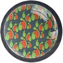 Frutta Verde Guava Pattern Dolce Pomelli per Porta Set di 4 Pomelli per Mobili Manopole per Cassetti Cucina Armadio Vetro