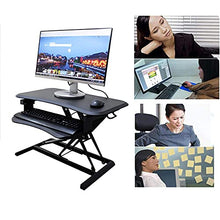 GaoF Scrivania per Computer con Sollevamento in Piedi, banco da Lavoro per Laptop Desktop, scrivania Pieghevole, Supporto per Monitor Regolabile in Altezza 14-45