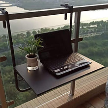 KAISIMYS Tavolo Pieghevole da Esterno con ringhiera da Balcone, Tavolo Pieghevole da Parete per tavolino da Giardino da Balcone, Regolabile in Altezza