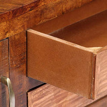 FAMIROSA Credenza 118x30x75 cm, in Legno Massello di Mango