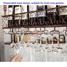 Rastrelliere per bicchieri da vino Portacarico da vino in metallo rustico Portabicchieri da soffitto, Altezza regolabile, Appeso Portabicchieri per vino, Porta stoccaggio in vetro da vino, Supporto pe