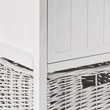 Marchio Amazon - Movian - Mobile con cassetti in vimini, 40 x 28 x 71 cm, bianco