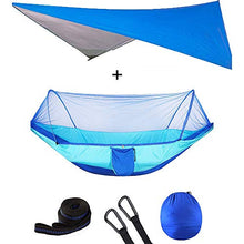 JLWS Tenda per Amaca con zanzariera Automatica per Esterni ad Apertura Rapida con Tenda da Sole Impermeabile Set Amaca Pop-up Portatile a