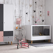 Letto trasformabile Vox Concept 70x140 e armadio a 2 ante - rosa