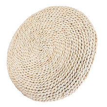 Taidda- Cuscino Tatami Materiale crusca di Mais Naturale Cuscino per sedili Rotondi Cuscino per Pavimento Balcone Yoga
