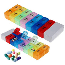 BGSFF Settimanale 7 Giorni Tablet Portapillole Contenitore per medicinali Contenitore per medicinali Contenitore per medicinali Contenitore per medicinali Pillole per Organizer Custodia
