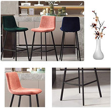 Sgabelli da Bar Moderni per La Colazione Sgabelli da Bar Imbottiti in Velluto Sedia da Pranzo in Ferro Battuto Art Kitchen 65 / 75cm Carico Massimo 200kg