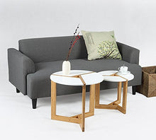 Wisfor Moderno Tavolino Bianco, Tavolino Rotondo da caffè Elegante Chic in Legno, per Soggiorno Balcone Camera da Letto Hotel, 40 x 41 cm