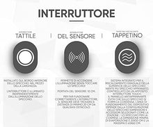 FORAM Personalizza Controluce LED Specchio - su Misura - con Interruttore e Accessori Caldo - Freddo Bianco L02