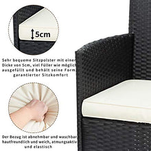Belissy Set di mobili da giardino in rattan sintetico, poltrone da giardino moderne, mobili da balcone, set da 2 persone, 1 tavolo e 2 poltrone, set per balcone e terrazzo (rattan nero)