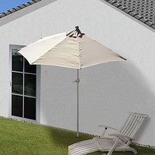 Ombrellone da balcone salvaspazio Parla Plus 135x260x252cm ~ avorio senza base