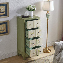 ZzheHou Cassettiera 4 Cassetti Accent Petto Rustico Stile Alto Storage Unit Robusto Durevole Semplice E Grazioso (Color : Green, Size : 48x35x101CM)