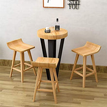 Sgabello da bar in legno, stile rétro da sala da pranzo, sgabello ergonomico curvo per cucina, pub | Cafe (dimensioni: 75 cm)