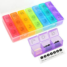 “N/A” Portapillole Portatile Color Arcobaleno 7 Giorni 21 Scomparti