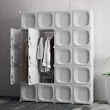 Guardaroba Plastica immagazzinaggio Pieghevole Armadi Armadio Semplice Assemblato Composizione Armadio (2 Stili) FANJIANI (Size : 147x47x183cm(A))