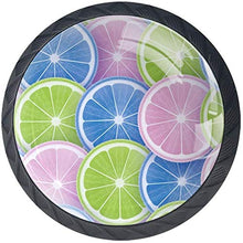 Fette di agrumi stile pop color Pomelli per Porta Set di 4 Pomelli per Mobili Manopole per Cassetti Cucina Armadio Vetro