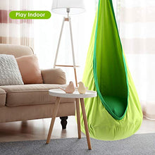 Eggdel Hammock del cotone del bambino con il cugino di plastica gonfiabile supporto fino a 70kg - Verde