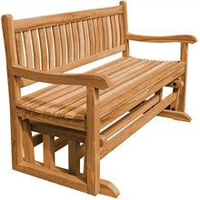 Panchina a dondolo Roma in legno massiccio di teak