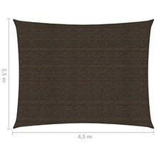 vidaXL Vela Parasole 160 g/m² Marrone 3,5x4,5 m in HDPE