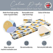 Celina Digby® - Cuscino impermeabile a 2 posti, con imbottitura in schiuma morbida (114 x 47 x 6 cm), motivo geometrico Scandi Hills