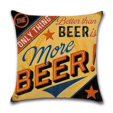 Gspirit 4 Pack Retro Birra Modello Cotone Biancheria Cuscino Decorativo Caso Federa per Cuscino 45x45 cm