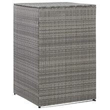 E E-NICES Copribidone Singolo Spazzatua Antracite 76x78x120 cm Polyrattan
