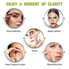 SHY Specchio per Il Trucco con luci, Specchio per Il Trucco Specchio per Il Montaggio a Parete Specchio cosmetico con ingrandimento 3X Specchio da Bagno da Barba allungab
