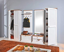 Esidra Morris A05 Armadio Anta Battente, Legno, Bianco, 84 x 37.5 x 192 cm