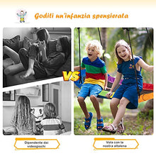 COSTWAY Altalena da Giardino Per Bambini, Altalena Ovale da Albero, con Maniglie, per Esterno, Portata Max. 150 kg (Multicolore)