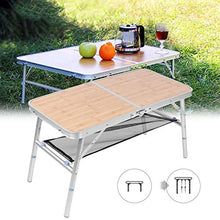 SALUTUYA Tavolo Pieghevole in Lega di Alluminio Tavolo Pieghevole Portatile Resistente Regolabile in Altezza, per Barbecue