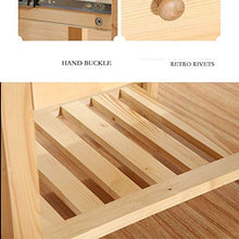 RCLD Comodini Armadio di stoccaggio Comò Legno massello di Pino Legno + Pino (Color : Solid Wood Color, Size : 46 * 36 * 46cm)