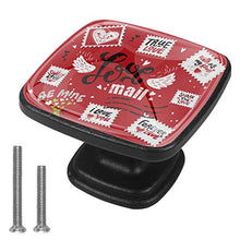 Imposta la posta d'amore Pomelli per Porta Set di 4 Pomelli per Mobili Manopole per Cassetti Cucina Armadio Vetro