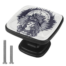 American compass tattoo art Pomelli per Porta Set di 4 Pomelli per Mobili Manopole per Cassetti Cucina Armadio Vetro