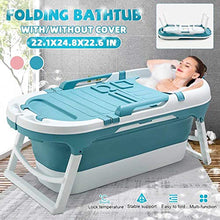 JFIOSD Vasca da Bagno Portatile Animale,Baby Vasca Pieghevole Custodia,Vasche da Bagno Freestanding Semplice Spa,Blu