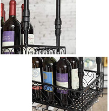 Leifeng Tower Classico Wine Rack Materiale Ferro battuto, Hanging Wine Rack Capovolto Calice Rack Creativa Hanging Cup Holder Home Kitchen Wine Rack (Color : Black)