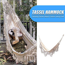 HAOXIU Amaca con nappa, stile boho, da balcone, per viaggi, campeggio, spiaggia, interni ed esterni