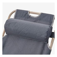 Hyua - Sedia a sdraio pieghevole, da giardino, regolabile, 100 kg, colore: grigio
