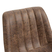 benzoni Set 2 Sgabelli Imbottiti 43x46,5x91-10 cm in Similpelle Marrone