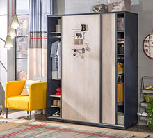 Armadio cameretta bambino -cm: 163 cm - H 203 cm - 58 cm - [Serie: Dafne-Trio] - (DF11)