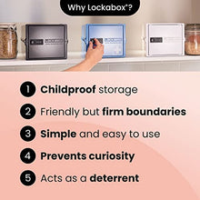 Lockabox One™ | Contenitore con serratura compatto e igienico per alimenti, medicinali e sicurezza della casa (Medi Blue)
