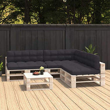 Buyounger Cuscini per Divano su Pallet 7 pz Antracite