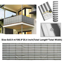 GeKLok - Copertura per schermo da balcone, 500 x 39,9 cm, per la privacy, per esterni, cortile, patio, balcone