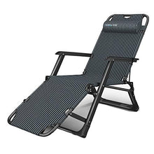 HOUMEL Folding Zero Gravity Sedie Regolabili 10 Files Sedia a Sdraio Sdraio reclinabile for Le Gambe Beach Patio Giardino Outdoor Camping Piazza d'Acciaio (Color : Black)