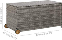 Baule da Giardino, Scatola di stoccaggio da giardino, cestino in rattan nero con coperchio, contenitore di fodera impermeabile per strumenti per giardinaggio patio, cuscini, accessorio per piscina, cu