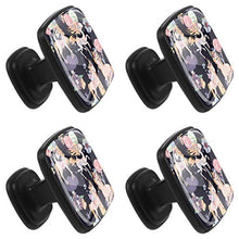 Cute unicorns pattern Pomelli per Porta Set di 4 Pomelli per Mobili Manopole per Cassetti Cucina Armadio Vetro