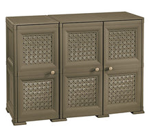 Tontarelli Omnimodus Armadio 3 Ante 2 Moduli, Plastica, Marrone, 118x47x85.5 cm