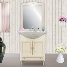 Shop Chic Arredo bagno decapè avorio con lavabo da 75 cm ante e cassetti